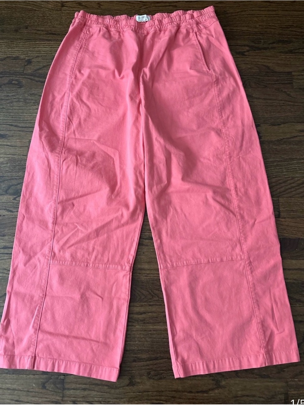 Pilcro Peach Coral Pull On Barrel Utility Balloon Pants Size XL TALL